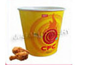 Disposable PE coated friend chicken paper bucket  from paper cup machinery
